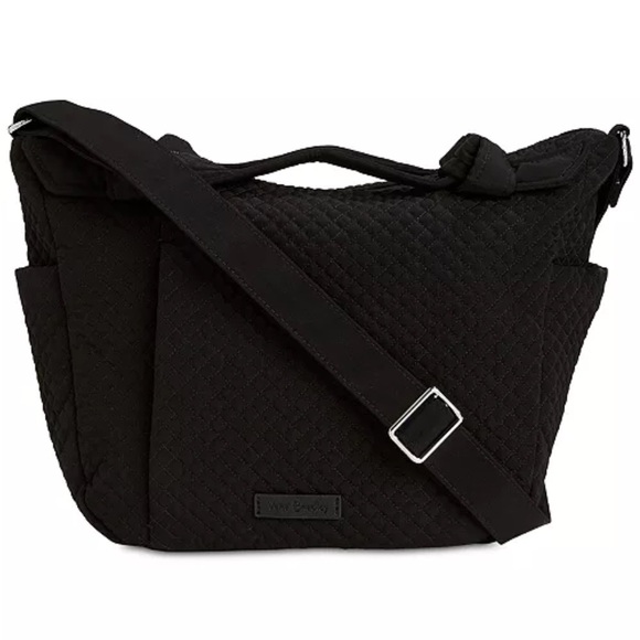 Vera Bradley Hadley On the Go Satchel Black Microfiber EUC - Picture 7 of 7